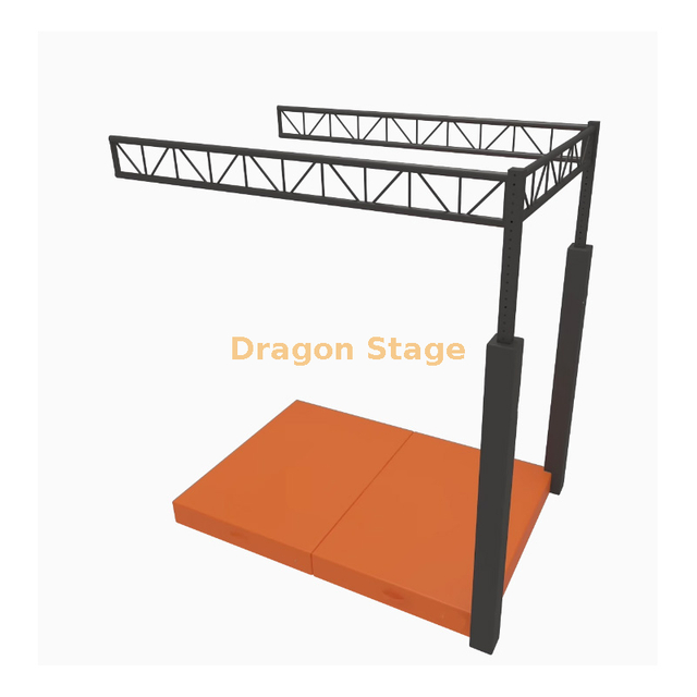 Ninja Warrior Fishys Fitness Race con trama base de la jaula de tubo de acero de doble capas directamente conectado al marco de la cola
