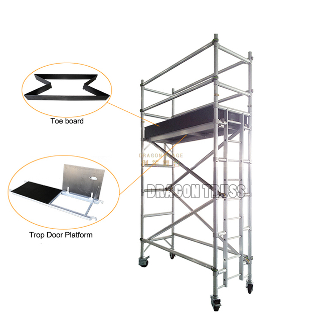 Andamio de escalera de aluminio de un solo ascenso a la venta 5,22 m