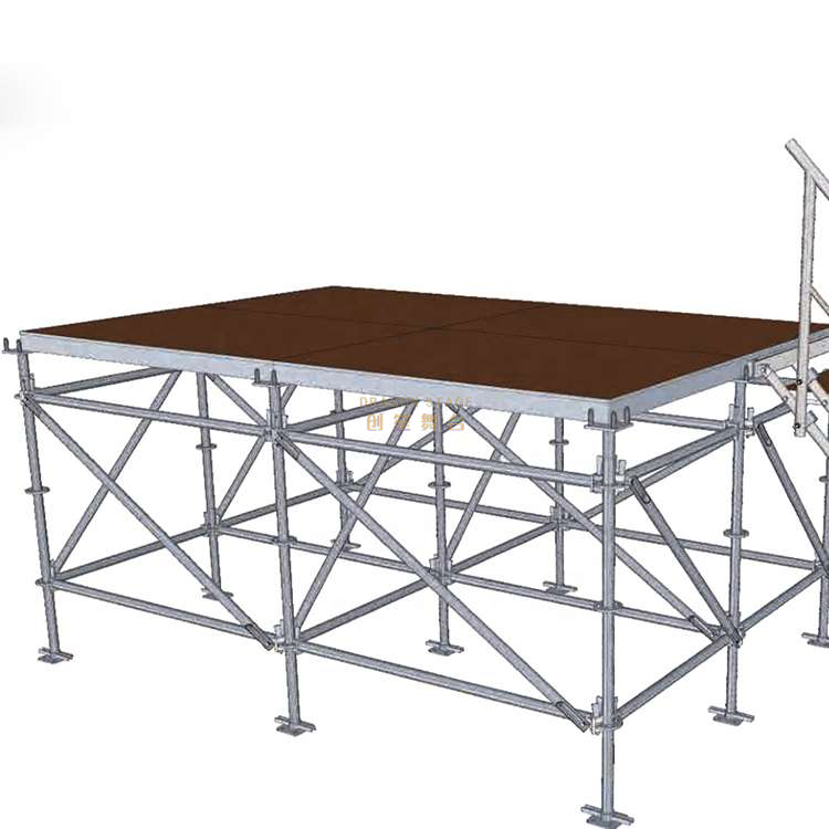 Escenario de capa de acero portátil, barato, ajustable de madera, de concierto grande, resistente, 12x20m 