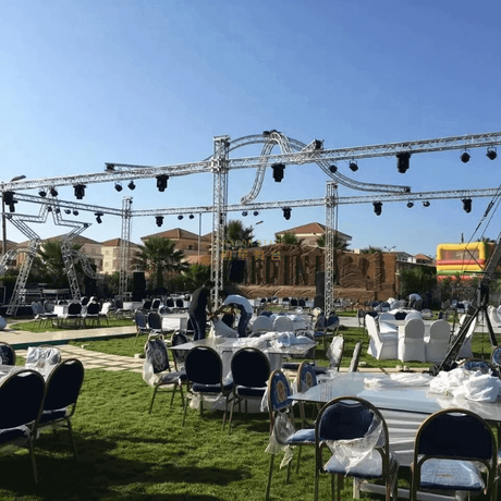 Sistema de truss de iluminación exterior personalizado de aluminio