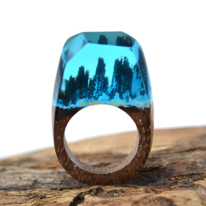 Joyería de moda anillos de madera de resina únicos película Lotr películas Fangorn anillo de árbol forestal