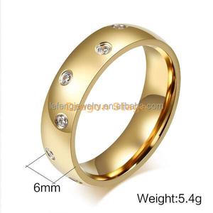 Anillo de boda de cristal de oro de 2 gramos para hombres