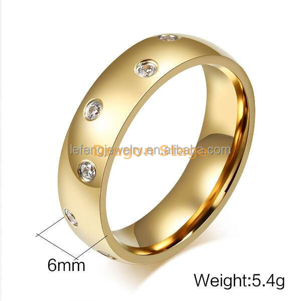 Anillo de boda de cristal de oro de 2 gramos para hombre