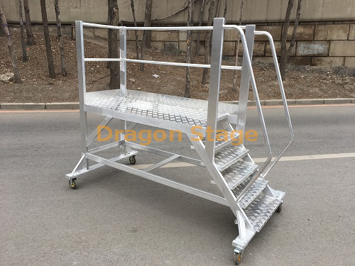 Escalera de plataforma móvil de aluminio personalizada, escalera de trabajo, escalera de muestreo, escalera de escalada, escalera de escalada, estante de almacenamiento, escalera