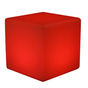 Muebles impermeables para Bar y salón al aire libre Rgb cambio de Color plástico 3d Led cubo brillante silla de dados iluminada