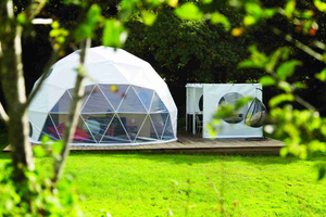 Glamping al aire libre de lujo ABS impermeable PVC invernadero patio vida jardín iglú domo geodésico carpas