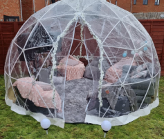 Camping Geo Dome Home Kit de domo geodésico grande Carpas Glamping Jardín de vidrio PVC Igloo Dome House para la venta