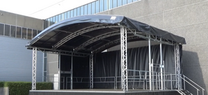 Armazón de escenario de concierto de aluminio para exteriores con techo curvo