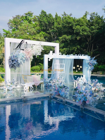 Puerta de aluminio portátil del equipo de la etapa de la piscina para la boda 