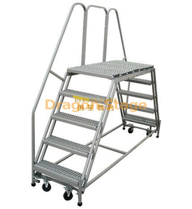 Plataforma de trabajo de fabricación estructural móvil de aluminio con escalera