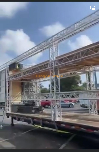 Escenario móvil personalizado y truss para remolque de concierto de eventos de aluminio 40x8x10ft