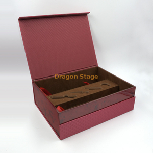 Fábrica de cajas de madera personalizada 100% hecha a mano 2 botellas de regalo Caja de cartón de papel de vino tinto