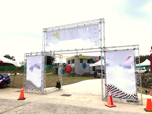 Stand al aire libre Stand Event Truss para Finishing Line Poster
