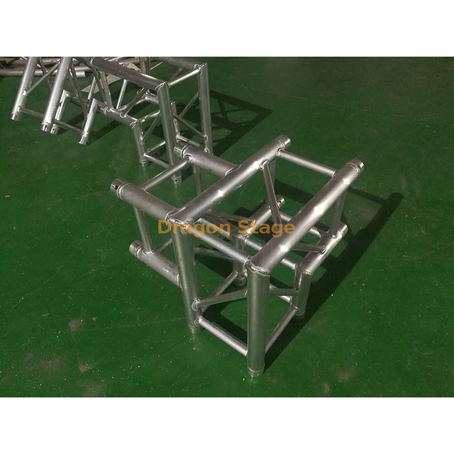 dragonstage Aluminio Spigot 400x400mm / 389x389mm Square Box 3 Ways Corner Truss