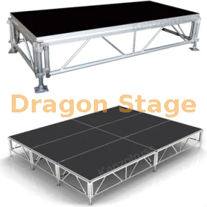 Plataforma de escenario de aluminio portátil ajustable móvil 17x8m