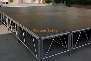 Plataforma de escenario con armazón de aluminio para eventos y conciertos 17x14m