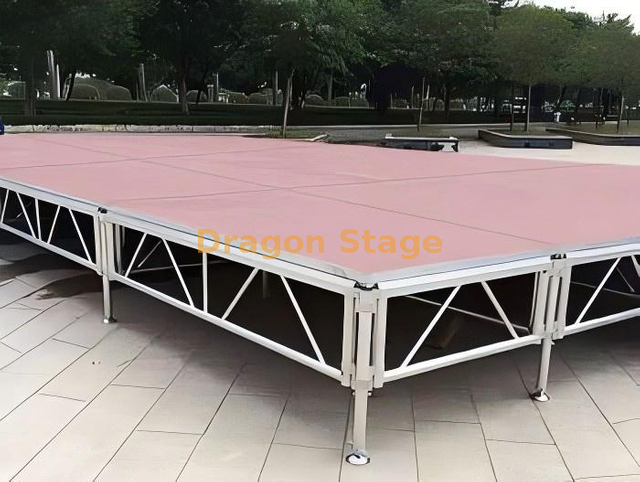 17.08x4.88m Plataforma de escenario de boda de aluminio modular portátil para exteriores Altura ajustable Plataforma de escenario para eventos de pasarela de DJ portátil Precio de fábrica