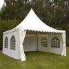 Carpa blanca para eventos con sombrilla de pico alto y marco de 20x20 A con Windows