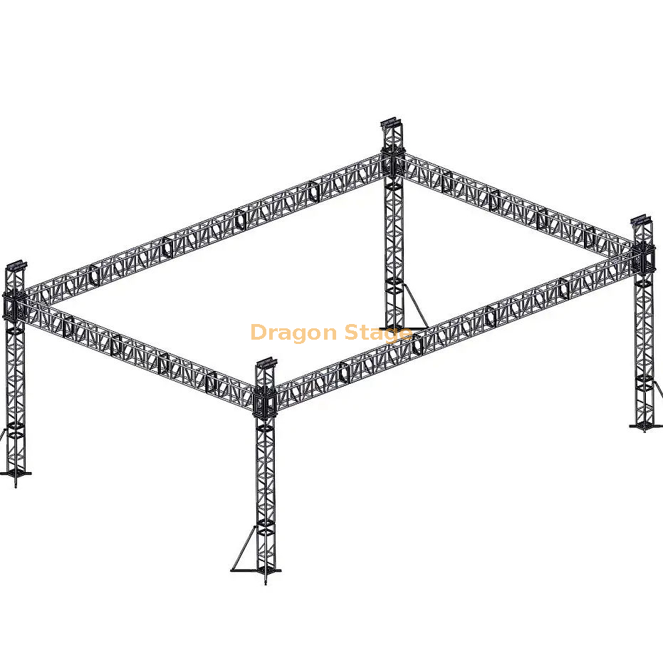 Armadura los 9x6x9m del tornillo del funcionamiento de la aleación 400*400m m de Audioaluminum de la iluminación de la etapa