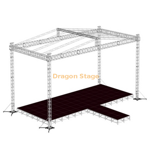 Escenario T portátil móvil para conciertos con armadura de techo 18x8x8m
