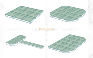 Cubierta de cubierta de piscina transparente en la etapa de 12.2x6.1m