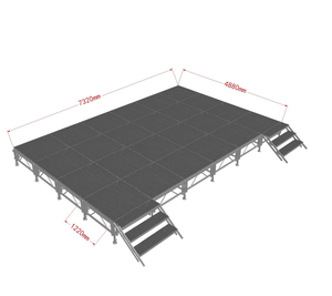 Plataforma de aluminio de la etapa de los 4x4ft que prepara la plataforma plegable los 7.32x4.88m de la plataforma ajustable de la etapa