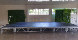 Podio de aluminio para eventos de iglesia para cruzadas 12x4m