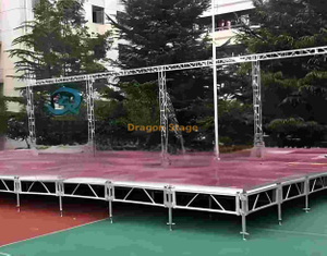 Escenario portátil de aluminio para eventos al aire libre 14,64x9,76 m