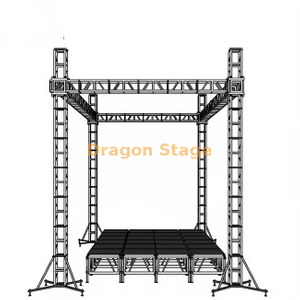 Escenario profesional de concierto de aleación de aluminio de 8x7x8m con aparejo de armadura de techo