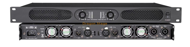 Serie de amplificadores de potencia profesionales AD Clase D 1U | Amplificadores de audio livianos de alta potencia con PFC dual