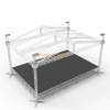 Escenario de techo con espita de sistema completo de 20x14x10m con techo inclinado negro | Sistema de armadura de techo de concierto de aluminio