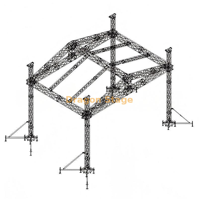 Escenario de Trusses de Aluminio para Exterior 12x6x9m
