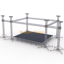 10x6x7m Concert Stage Truss System with 2m Speaker Wings | Aluminum Ground Support Event Truss