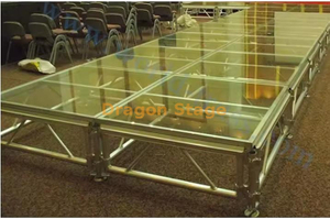 Etapa portátil de vidrio acrílico 4.88x2.44m para eventos