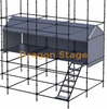 Cabina de control FOH híbrida Ringlock de 2x6 m con techo a dos aguas de aluminio y acceso por escalera