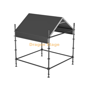 Cabina de consola profesional Layher FOH: estación de control de iluminación y sonido de alta resistencia