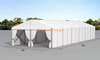 Carpa con estructura en A de aluminio resistente de 10x30 m | Carpa para eventos de perfil 122×68 con paredes laterales completas