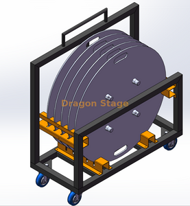 5 piezas de 80 cm de carrito base de acero en negro