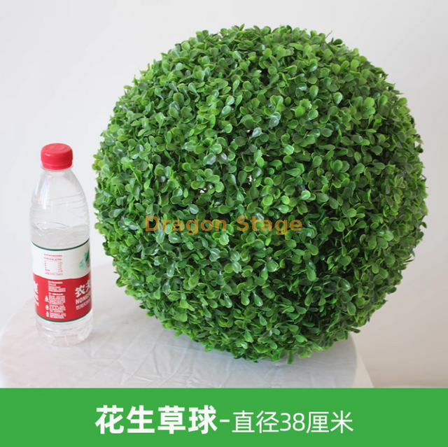 Bola de hierba de planta simulada Bola Milán Plástica Decoración de techo de planta Flores falsas Flores y maní Bola de hierba - Diámetro 38 cm