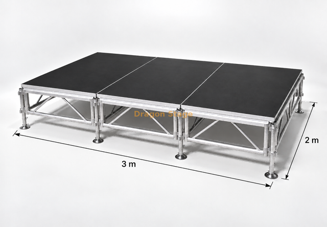 Mini Plataformas de Escenario Modulares Móviles 3x2m 