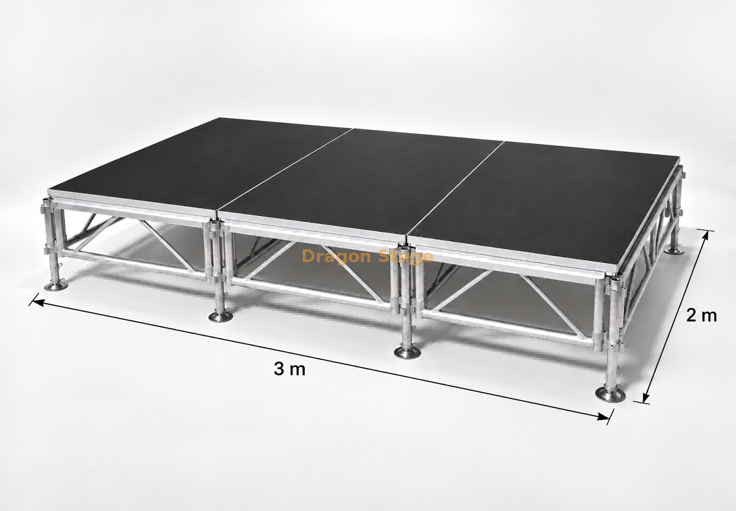 Mini Plataformas de Escenario Modulares Móviles 3x2m 