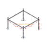 Sistema de cercha de pernos de soporte de suelo de aluminio profesional de 12x12x8m (altura de 8m)