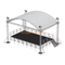 Marquesina de techo con armazón curvo de escenario de aluminio de 8x6x6m