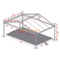 Sistema de techo de concierto para exteriores profesional de 4 pilares 19x12x8m