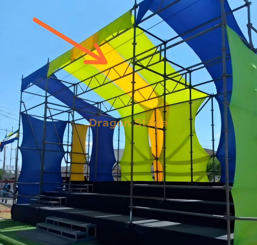 escalera de acero para sistema de truss layher