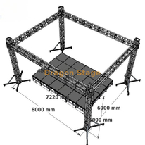 Armadura de escenario estándar de aluminio africano para cruzada al aire libre 8x6x6m
