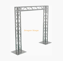 Sistema de armazón de poste de portería de aluminio de 3,6 m (armazón de espiga de 290 mm con base de acero de 1 x 1 m, altura de 2,4 m)