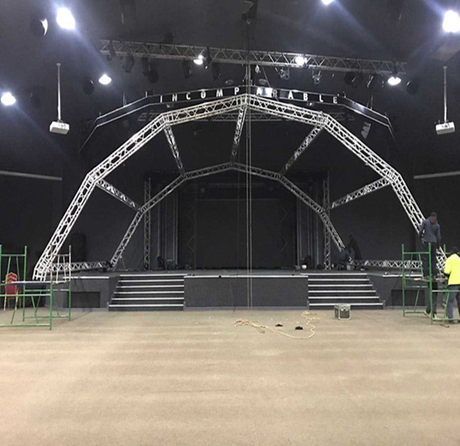 truss de escenario ajustable de alta resistencia con luces