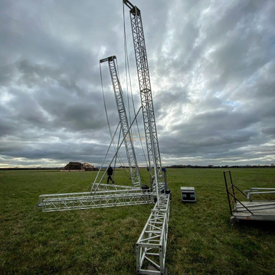 Torre Line Array de aluminio para exteriores de 9 m de altura