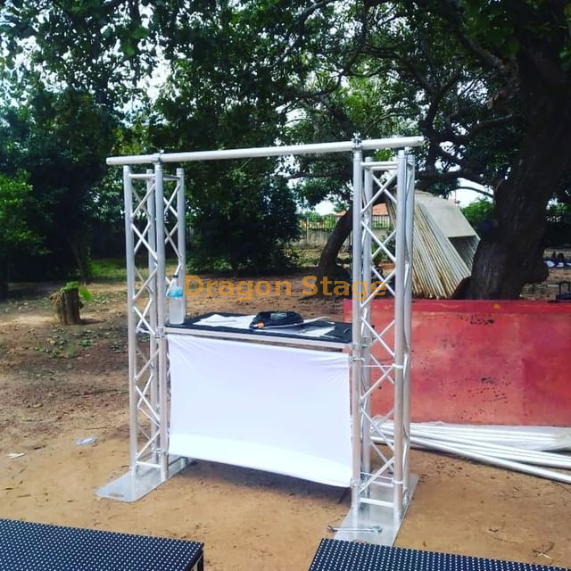 Mini cabina de armazón portátil móvil de aluminio para eventos de DJ